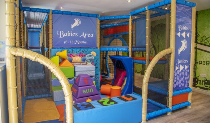 The indoor soft play area at Silver Bay
